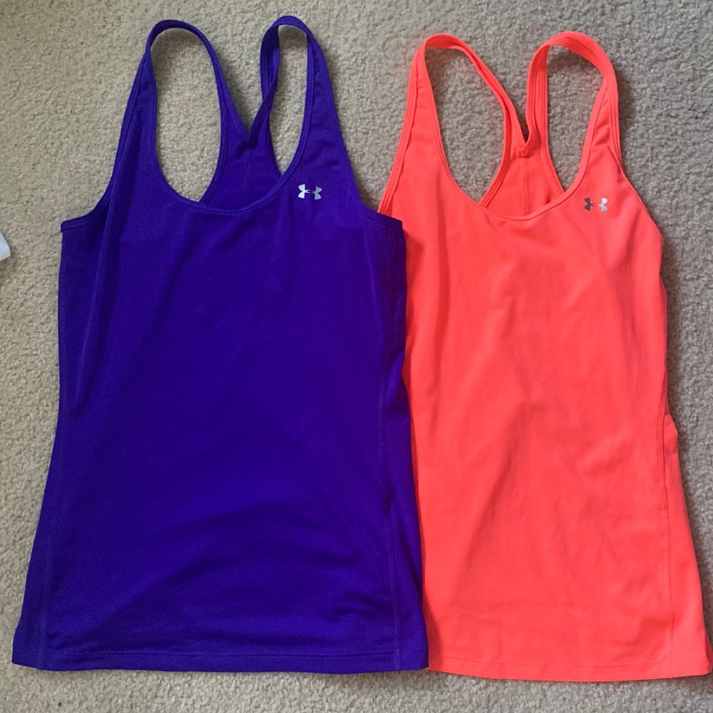 (Bundle) Hot pink/ violet purple UA tank duo